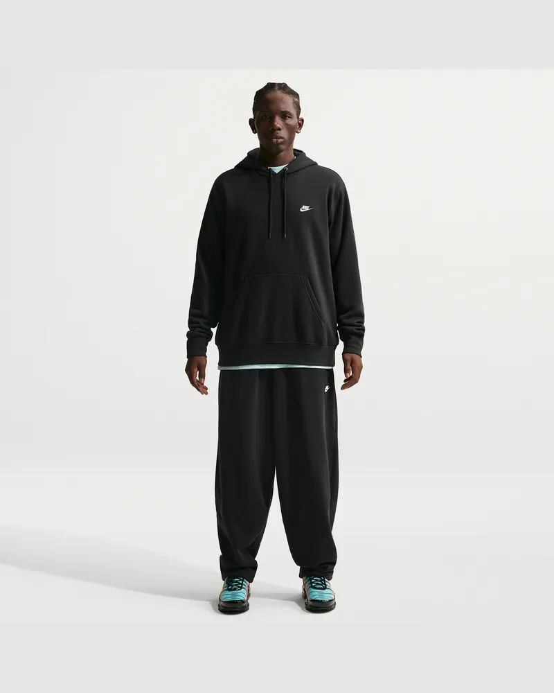 Nike Club Oversize-Hose aus French-Terry (Herren) - Schwarz Schwarz