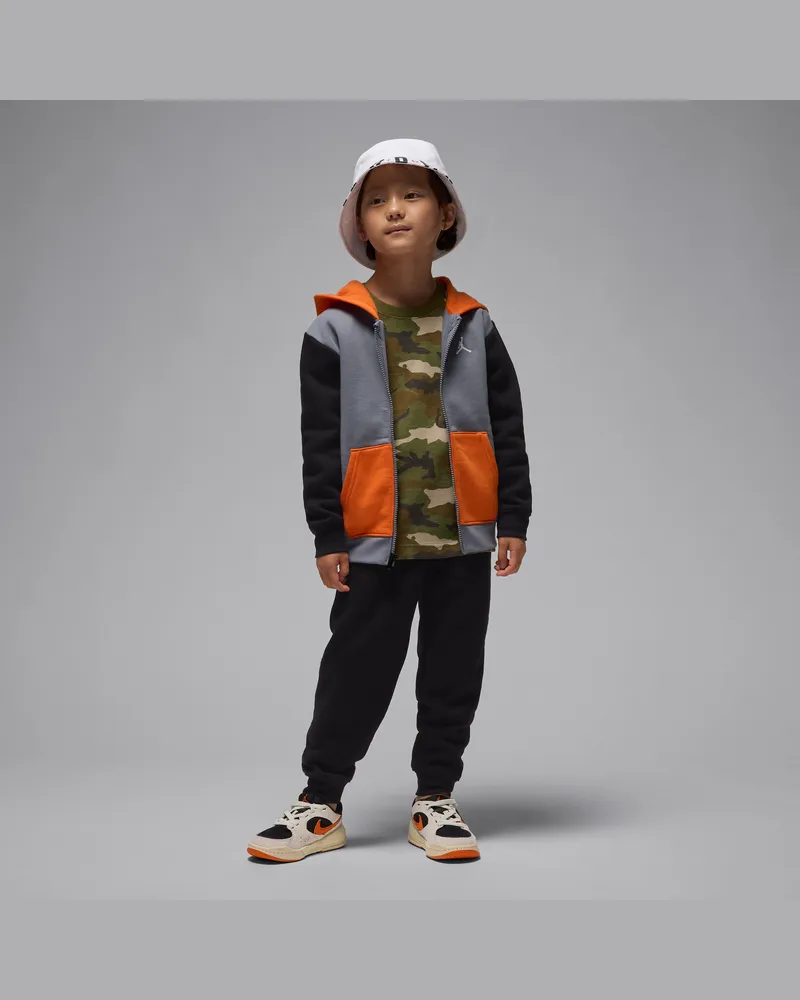 Jordan Brooklyn Fleece zweiteiliges Set mit Kapuzenjacke (jüngere Kinder) - Schwarz Schwarz