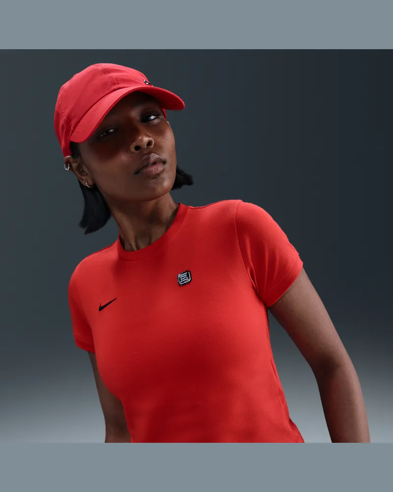 Nike Sportswear Shox enges T-Shirt für Damen - Rot Rot