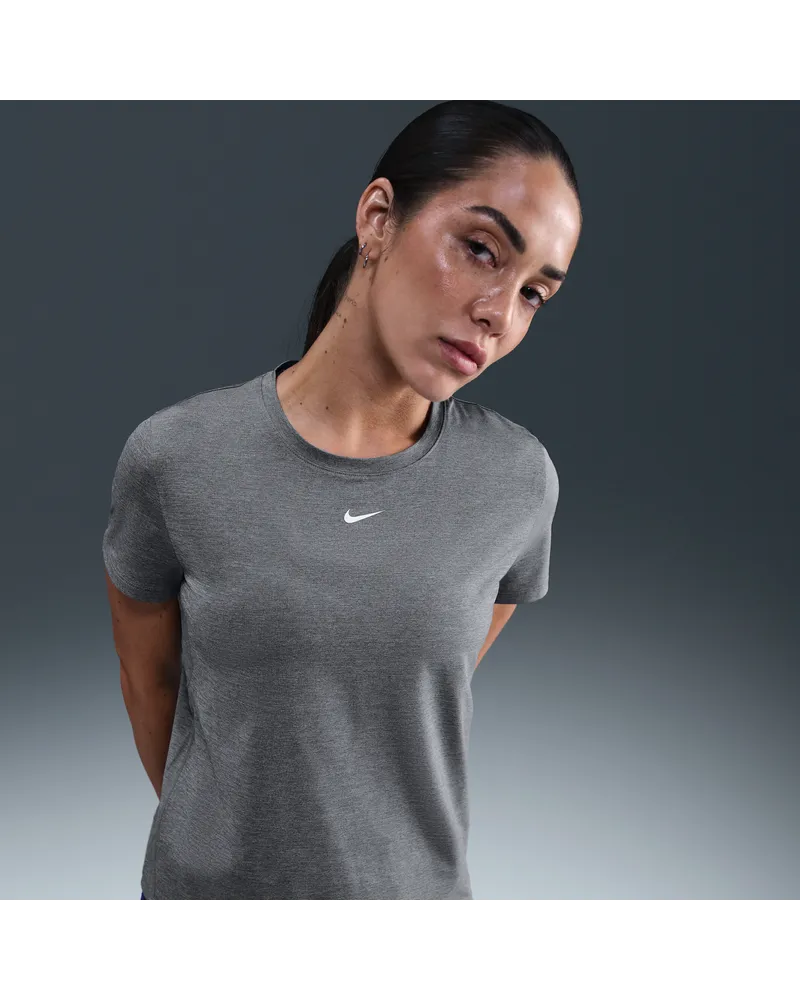 Nike One Classic Dri-FIT Kurzarm-Oberteil für Damen - Grau Grau
