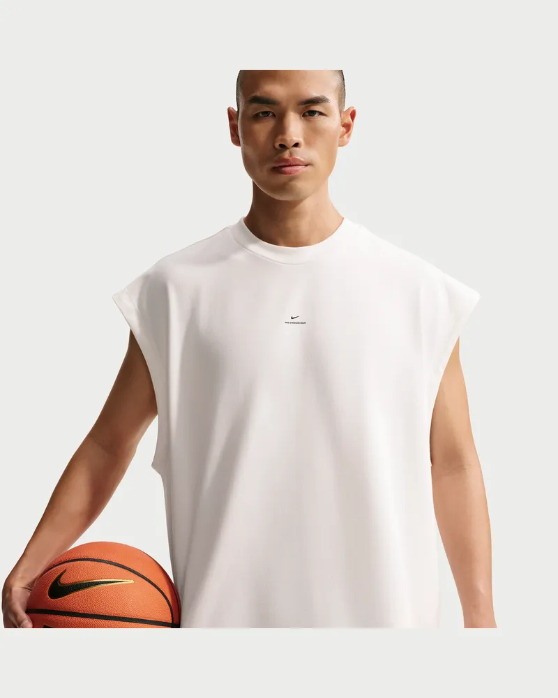 Nike Standard Issue ärmelloses Dri-FIT Basketball-Oberteil (Herren) - Weiß Weiß