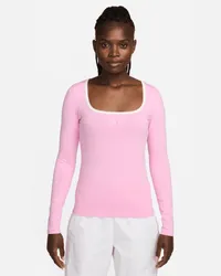 Nike Sportswear Longsleeve mit Karree-Ausschnitt für Damen - Pink Pink