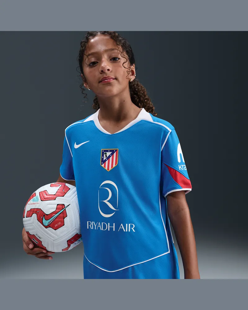 Nike Atlético Madrid 2025/26 Stadium Third  Dri-FIT Total 90 Replika-Fußballtrikot (ältere Kinder) - Blau Blau