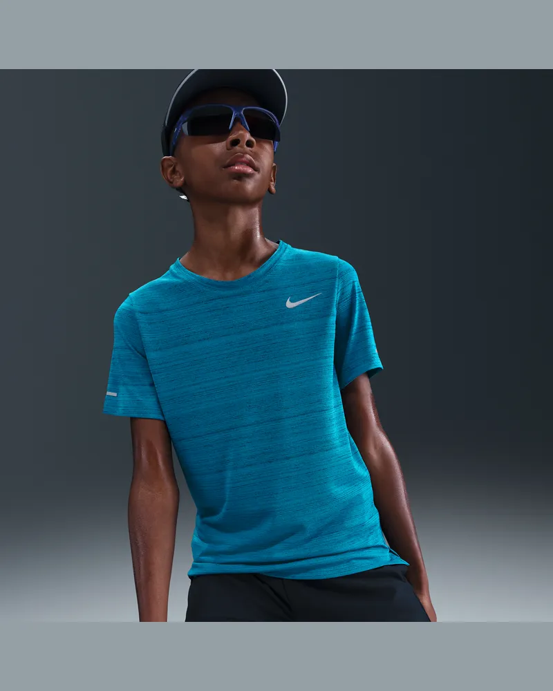 Nike Dri-FIT Miler Trainingsoberteil für ältere Kinder (Jungen) - Blau Blau