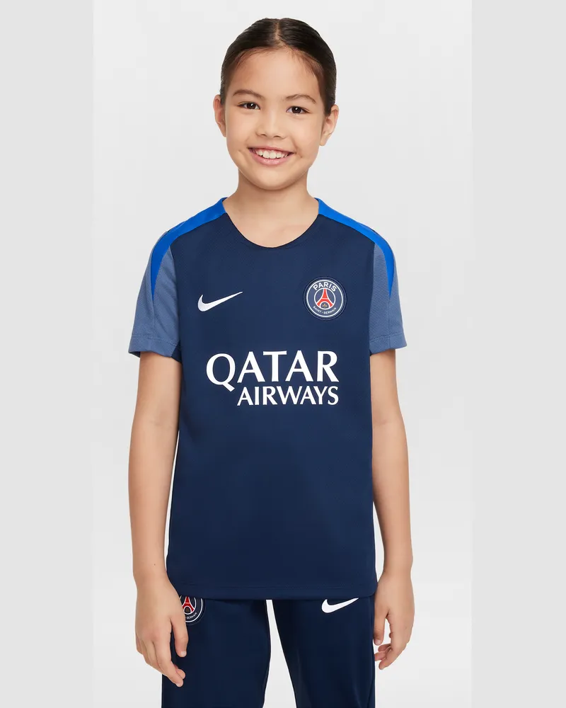 Nike Paris Saint-Germain Strike  Dri-FIT Kurzarm-Fußballoberteil (ältere Kinder) - Blau Blau