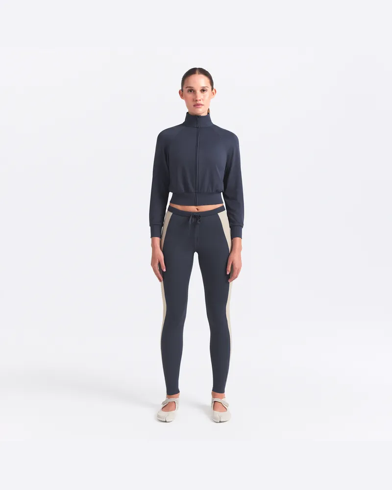 Nike SKIMS Matte Shine Mix Damen-Leggings (ca. 66 cm) - Blau Blau