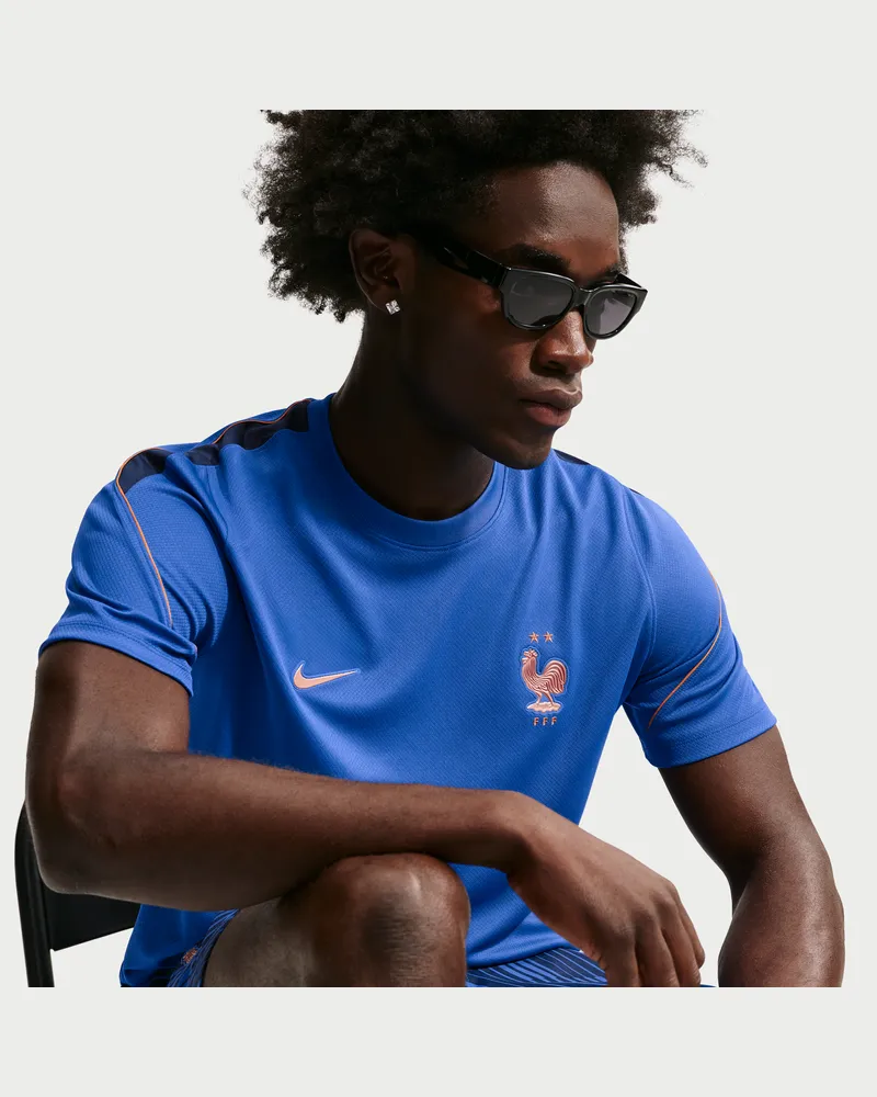 Nike FFF Strike  Football Dri-FIT Kurzarmshirt (Herren) - Blau Blau