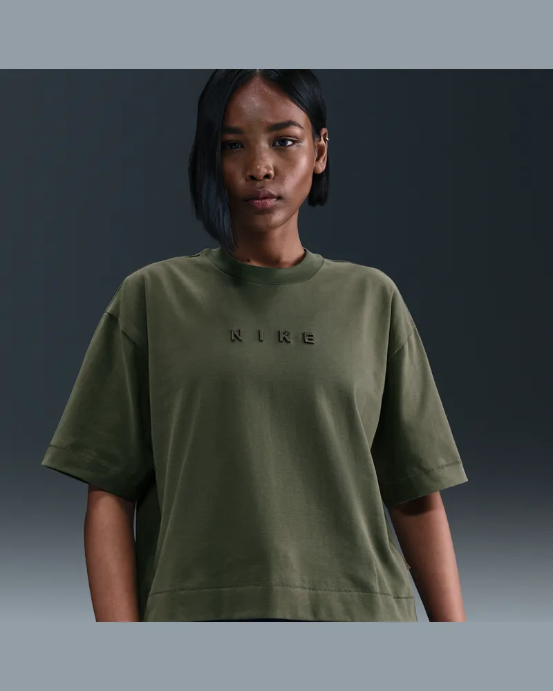 Nike Sportswear lockeres Kurzarm-T-Shirt (Damen) - Grün Grün