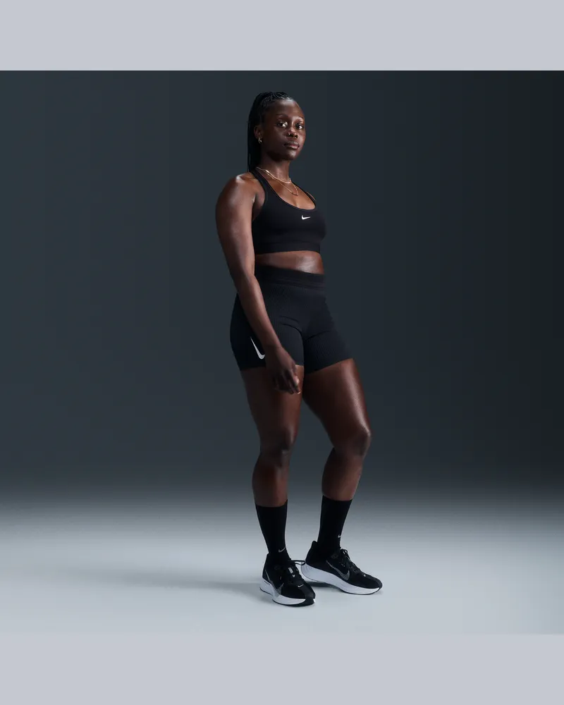 Nike AeroSwift "Faith Kipyegon" Dri-FIT ADV Laufshorts mit mittelhohem Bund (Damen, ca. 13 cm) - Schwarz Schwarz