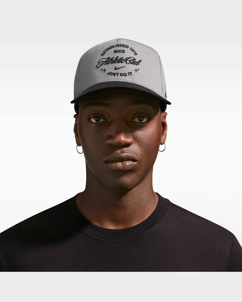 Nike Rise strukturierte Cap in A-Form - Grau Grau