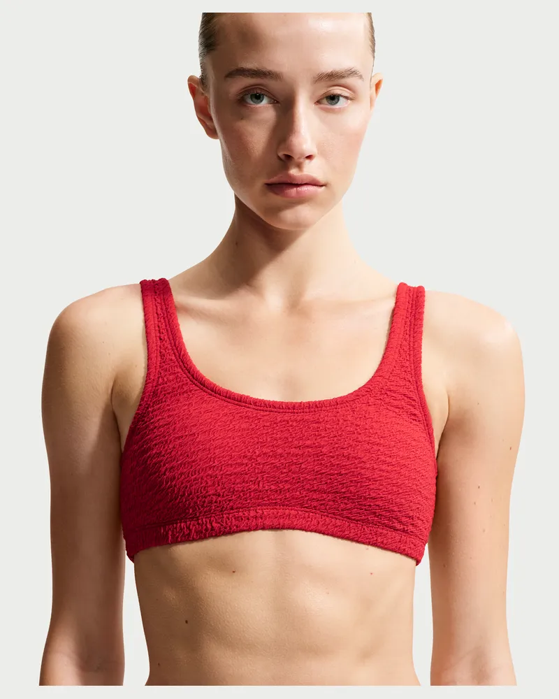 Nike Swim Shoreline Texture Bralette Bikinioberteil (Damen) - Rot Rot