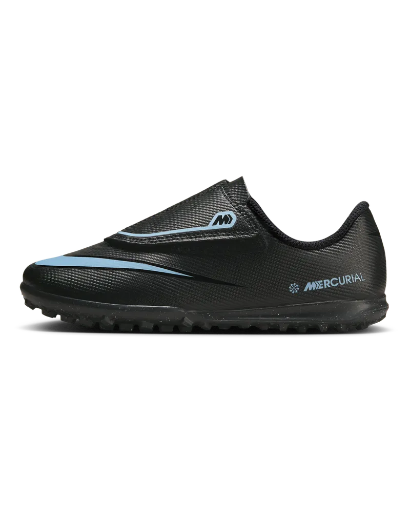 Nike Jr. Mercurial Vapor 16 Club TF Low-Top Fußballschuh (jüngere Kinder) - Schwarz Schwarz