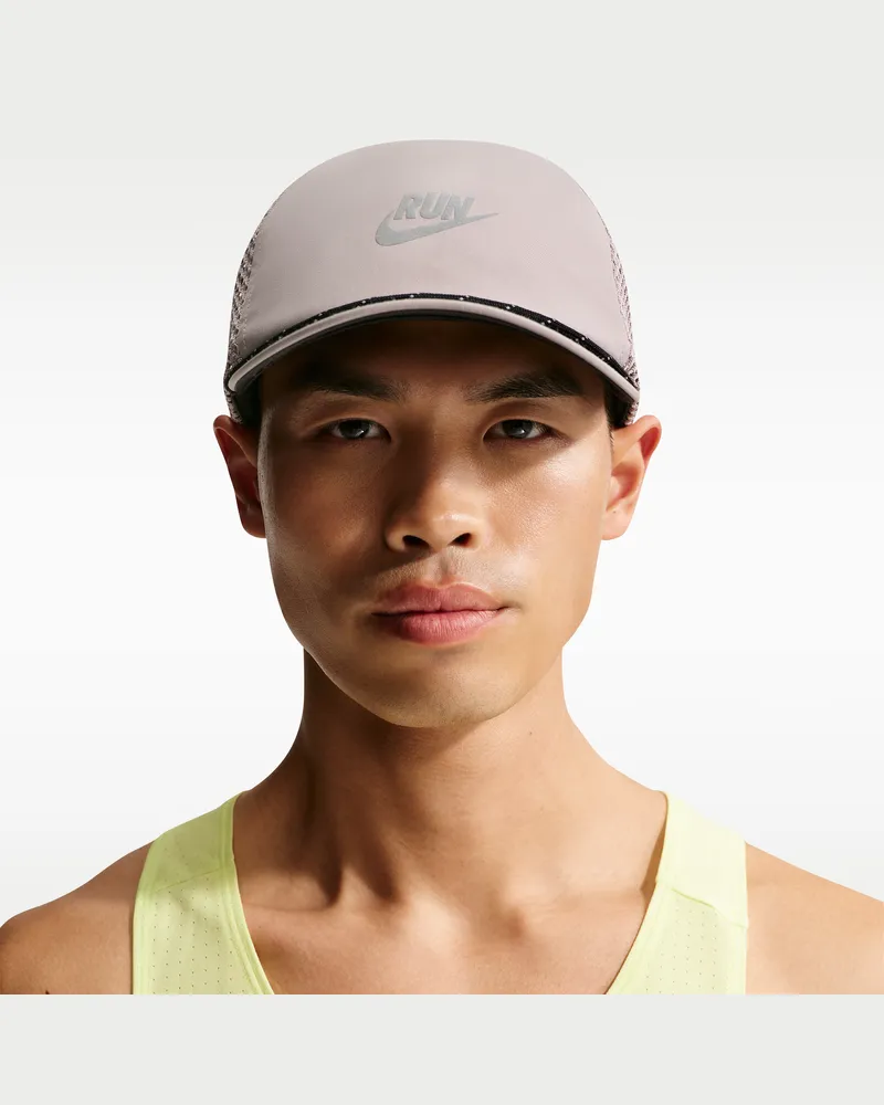 Nike Pro Dri-FIT unstrukturierte Swoosh Lauf-Cap - Grau Grau