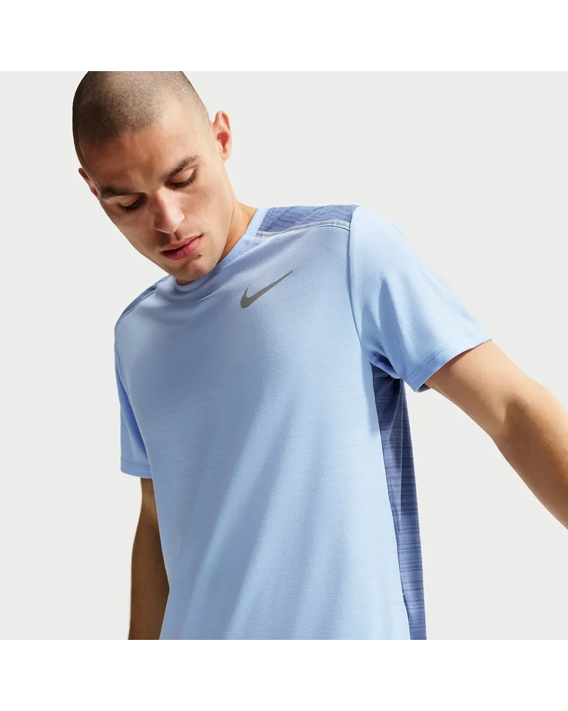 Nike Miler Kurzarm-Laufoberteil für Herren - Blau Blau