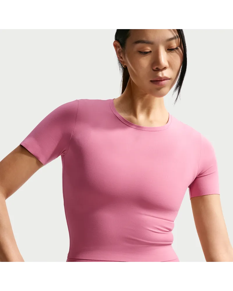 Nike Zenvy Dri-FIT-Kurzarmshirt (Damen) - Pink Pink