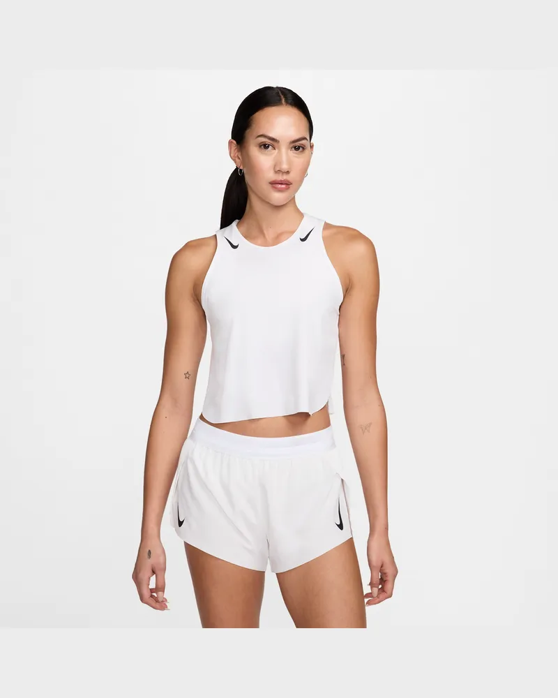 Nike AeroSwift Dri-FIT-ADV-Lauf-Tanktop im Crop-Design für Damen - Weiß Weiß