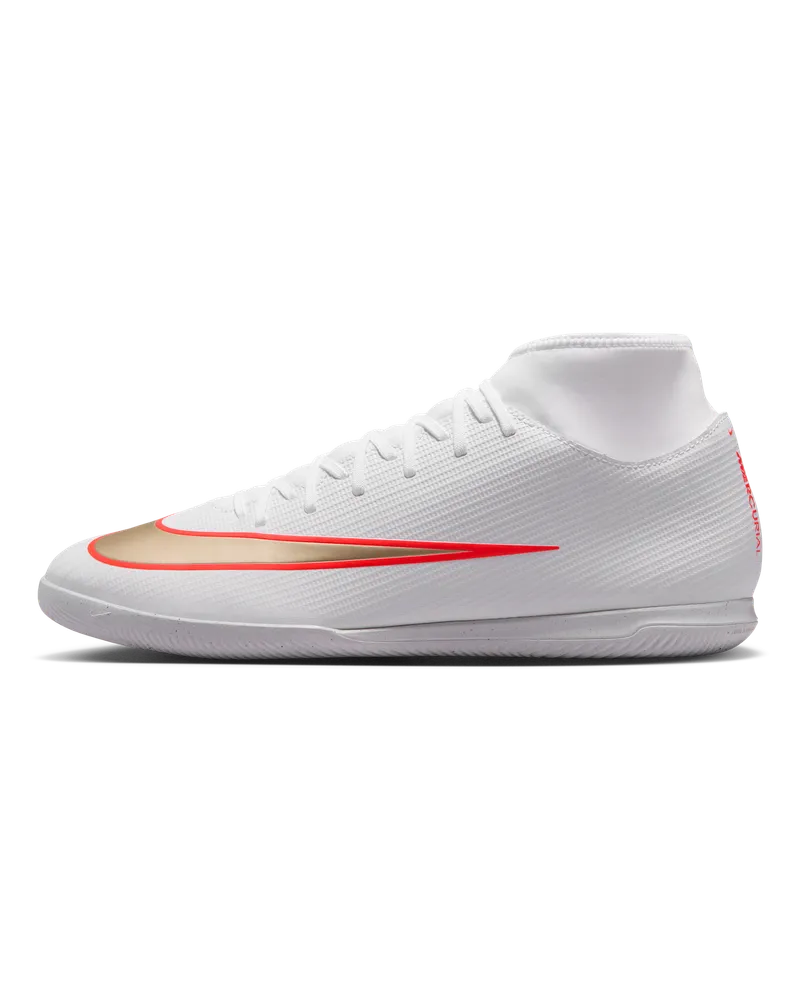Nike Mercurial Superfly 11 Club High-Top-Fußballschuh für Hallen- und Hartplätze - Weiß Weiß