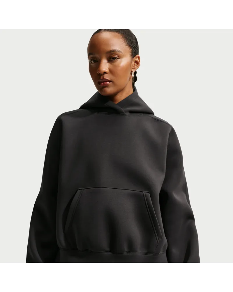 Nike Oversize-Fleece-Hoodie für Damen - Schwarz Schwarz