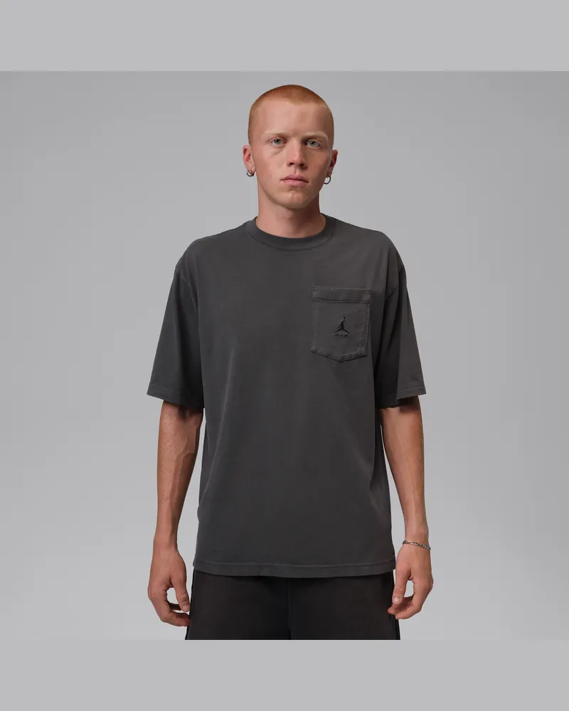 Jordan Brooklyn T-Shirt mit Tasche (Herren) - Schwarz Schwarz