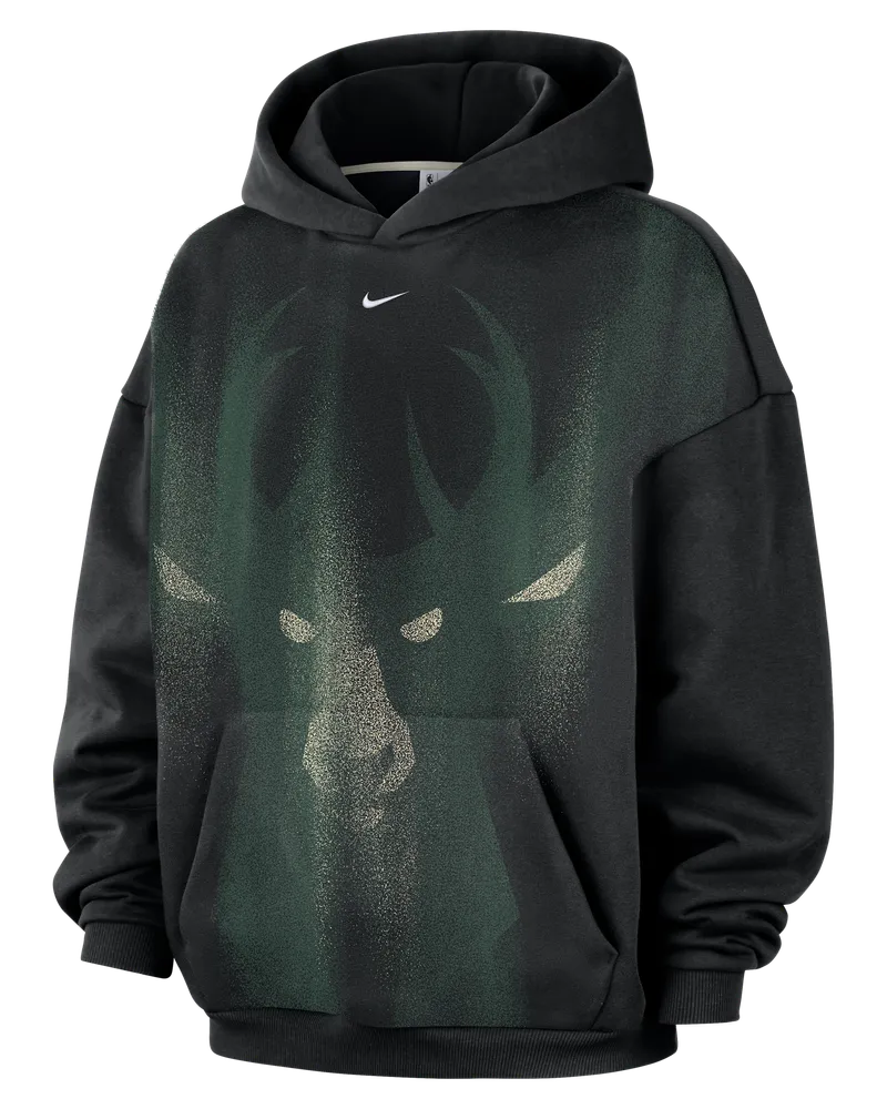 Nike Milwaukee Bucks Standard Issue Fleece Basketball-Hoodie (Herren) - Schwarz Schwarz