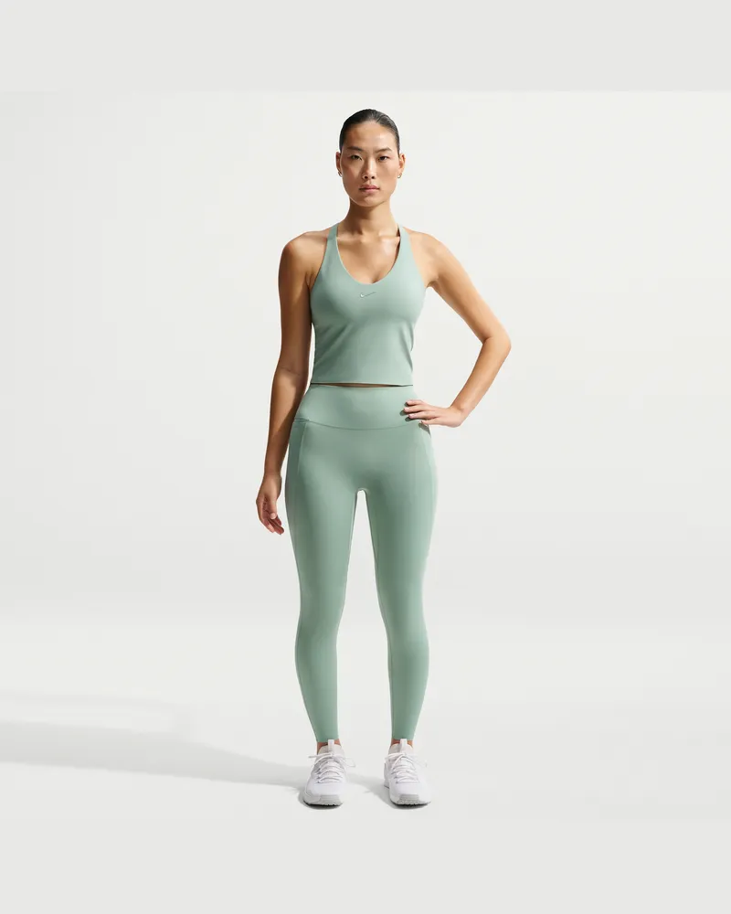 Nike Universa 7/8-Leggings mit hohem Bund und ohne Frontnaht (Damen) - Grün Grün