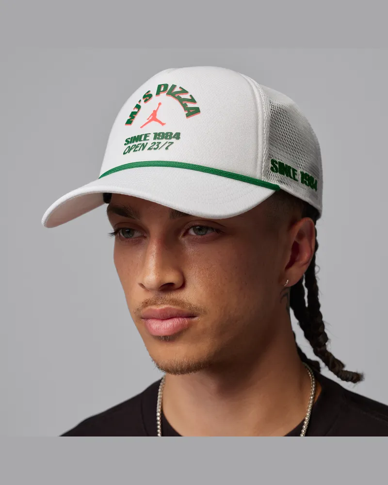 Jordan Rise strukturierte Trucker-Cap - Weiß Weiß