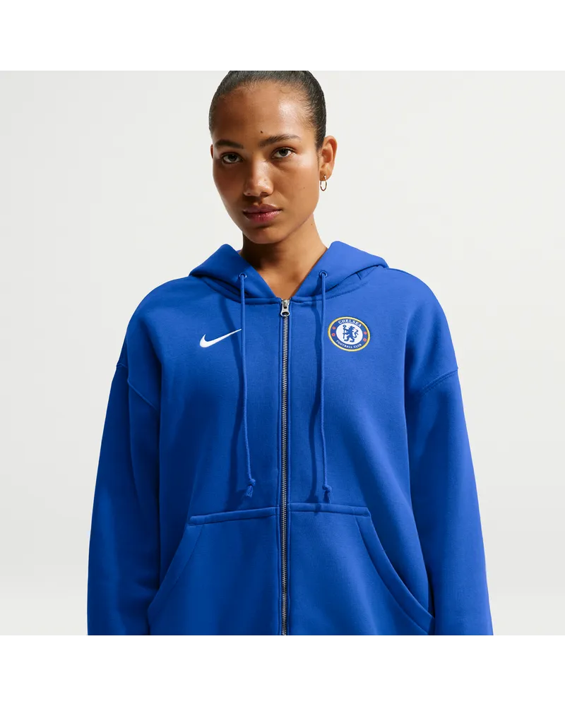 Nike FC Chelsea Phoenix Fleece  Football Oversize-Kapuzenjacke (Damen) - Blau Blau