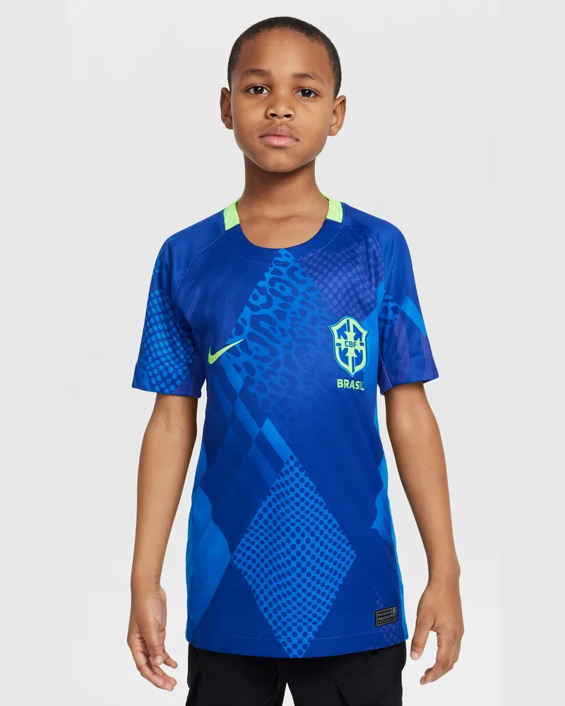 Nike Brasilien 2025 Stadium Away (Frauenteam)  Dri-FIT Replika-Fußballtrikot (ältere Kinder) - Blau Blau
