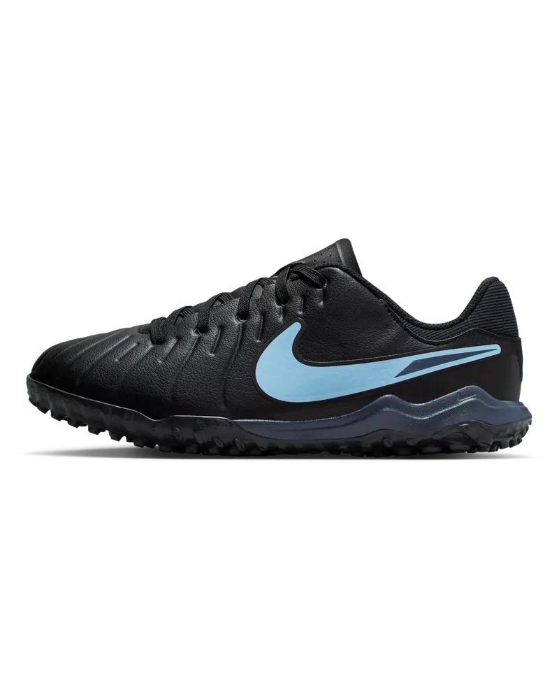 Nike Jr. Tiempo Legend 10 Academy Low Top Turf-Fußballschuh für jüngere/ältere Kinder - Schwarz Schwarz
