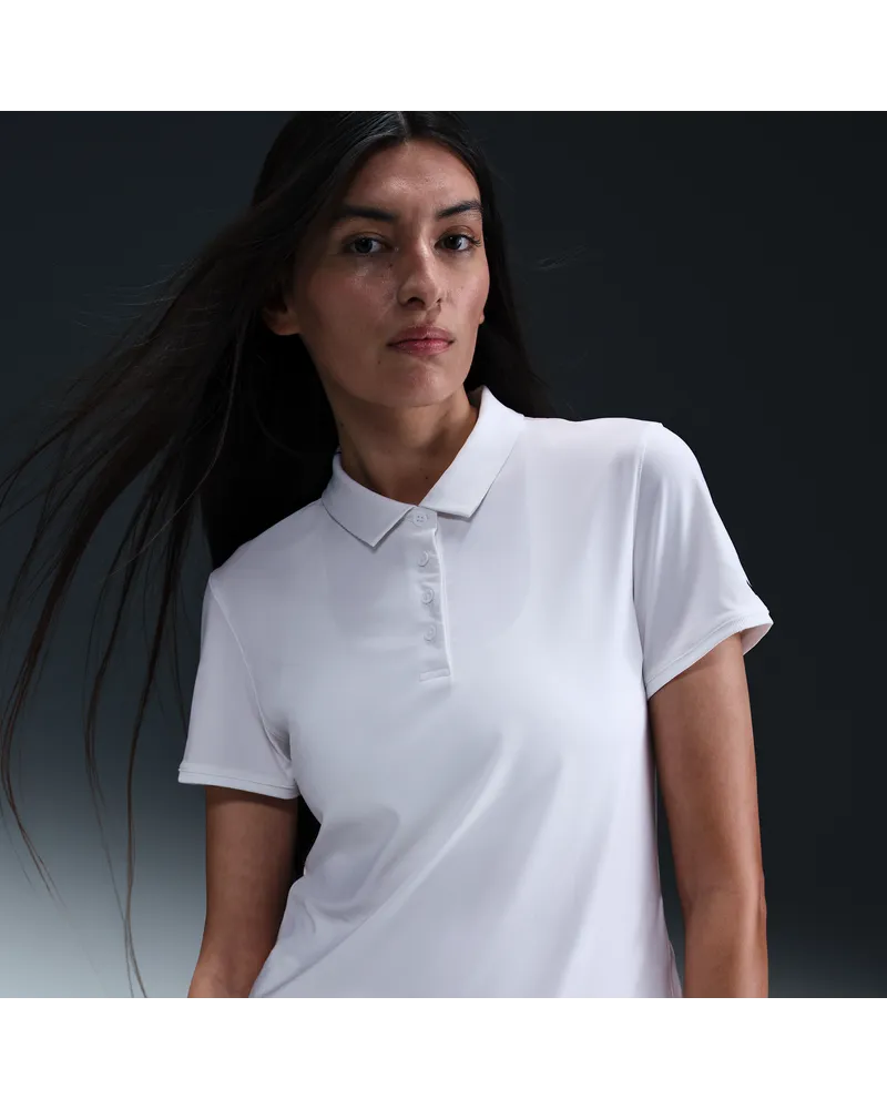 Nike Victory Dri-FIT-Kurzarm-Golf-Poloshirt für Damen - Weiß Weiß