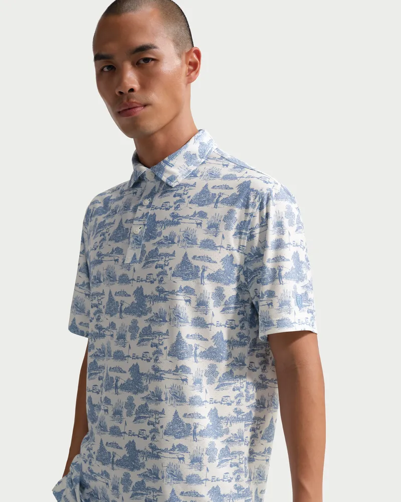 Nike Maßgeschneiderte Performance von  Dri-FIT Golf-Poloshirt (Herren) - Blau Blau