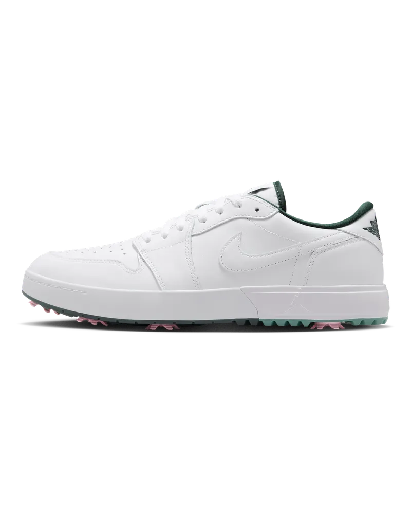 Jordan Air  1 Low G Golfschuh mit Spikes - Weiß Weiß