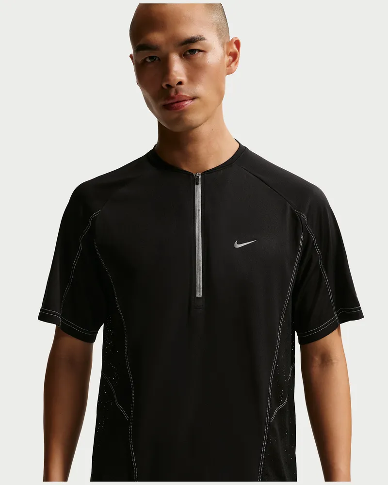 Nike Retro Dri-FIT Lauf-Kurzarmshirt (Herren) - Schwarz Schwarz