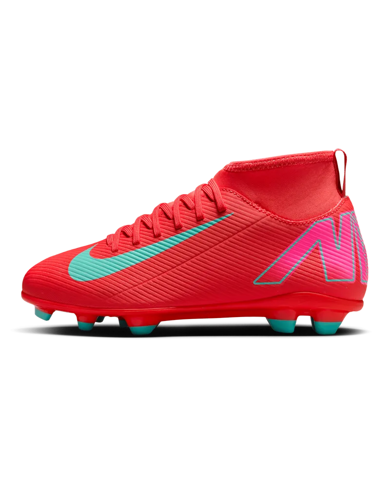 Nike Jr. Mercurial Superfly 10 Club High-Top-Fußballschuh für verschiedene Böden (jüngere/ältere Kinder) - Rot Rot