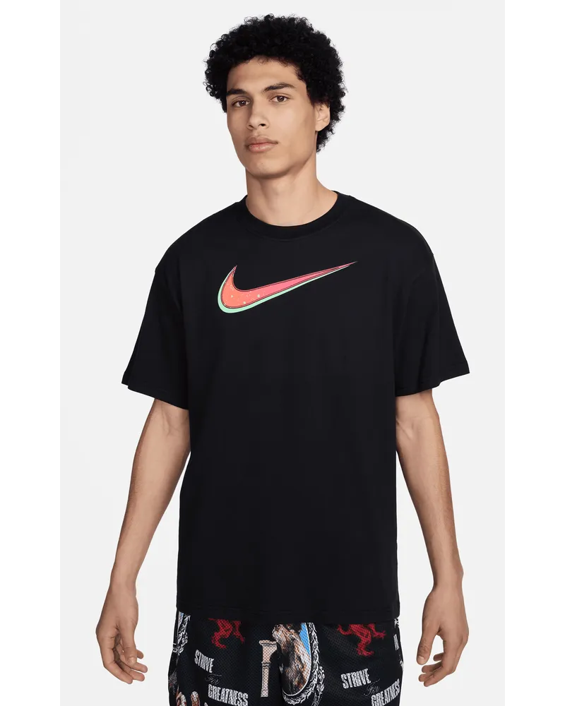 Nike LeBron M90 Basketball-T-Shirt für Herren - Schwarz Schwarz