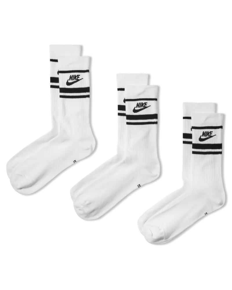 Nike Dri-FIT Everyday Essential Crew-Socken (3 Paar) - Weiß Weiß