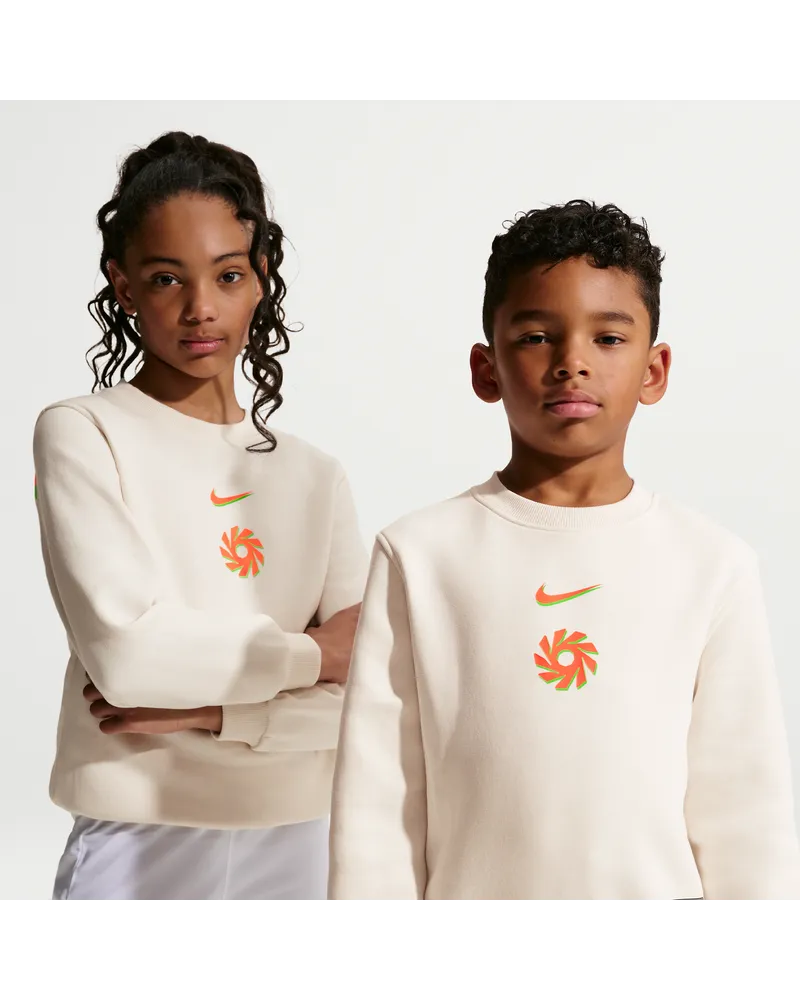 Nike Erling Haaland Club Fleece  Fußball-Sweatshirt mit Rundhalsausschnitt (ältere Kinder) - Grau Grau