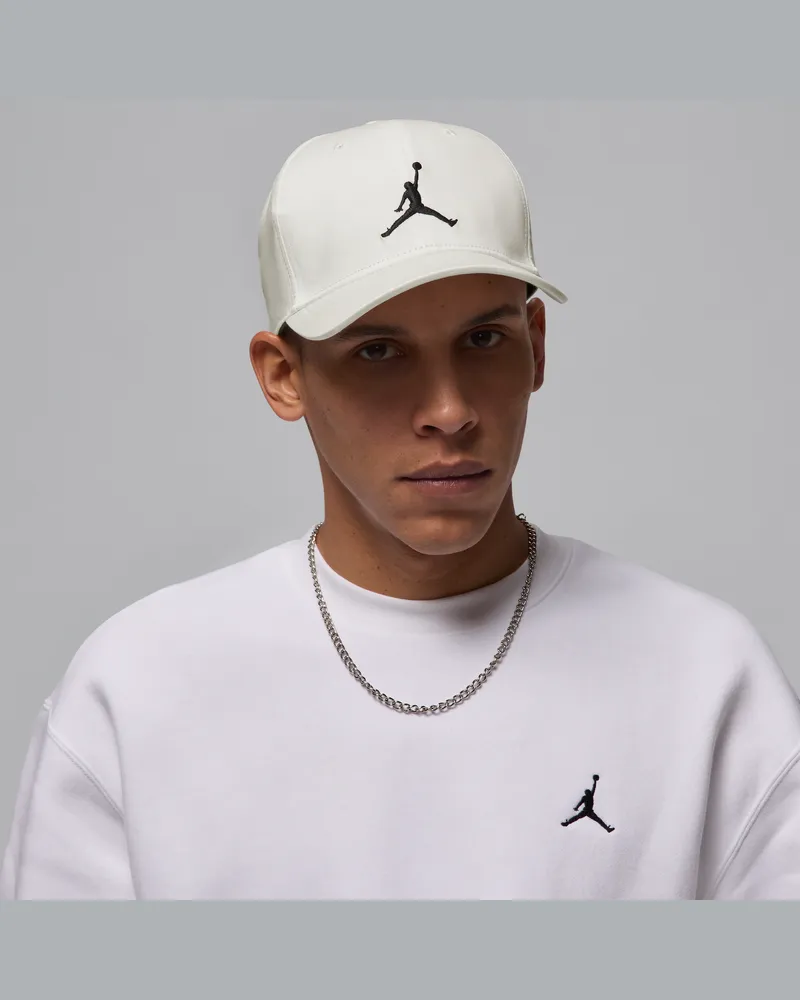 Jordan Rise strukturierte Cap mit gebogenem Schirm - Weiß Weiß