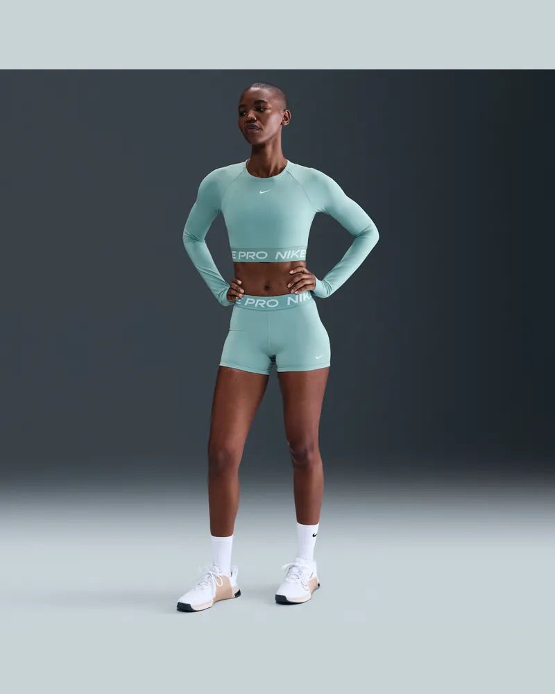 Nike Pro Damenshorts (ca. 8 cm) - Grün Grün