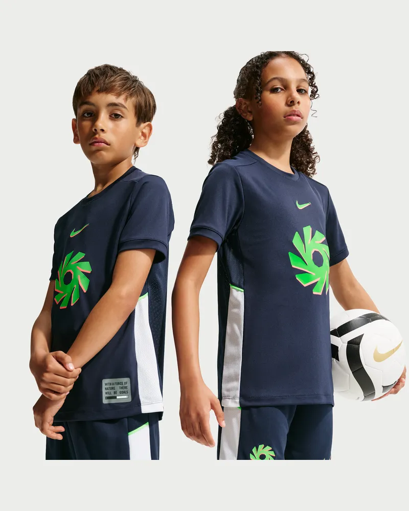 Nike Erling Haaland Academy  Dri-FIT-Fußballoberteil (ältere Kinder) - Blau Blau