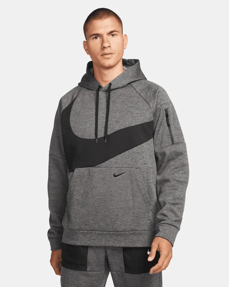 Nike Therma-FIT Fitness-Hoodie für Herren - Grau Grau