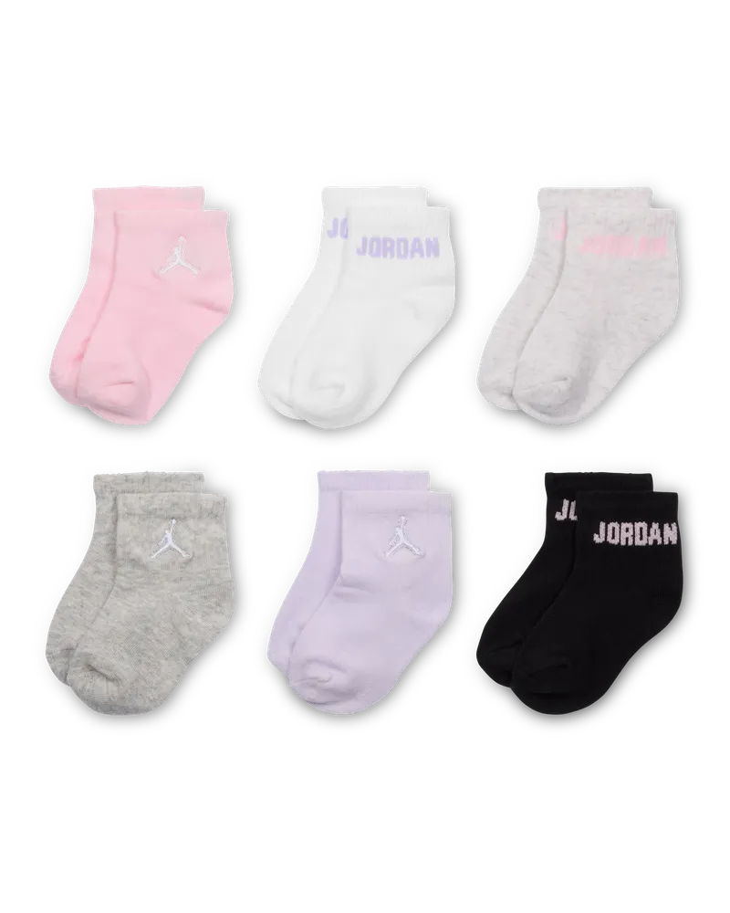 Jordan Everyday Essentials Knöchelsocken (Babys / Kleinkinder, 6 Paar) - Pink Pink