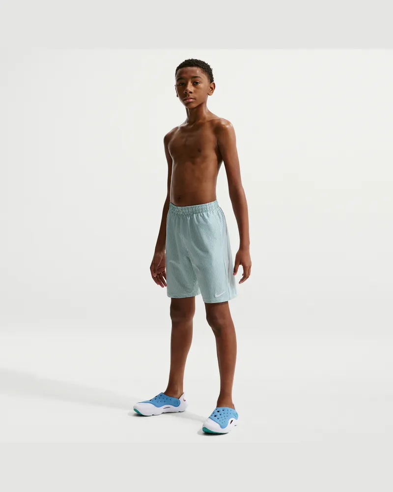 Nike Swim Breaker Volley-Shorts (ca. 18 cm) mit integriertem Slip und Wellenstruktur (ältere Kinder, Jungen) - Grün Grün