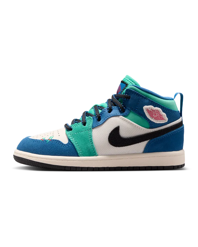 Jordan 1 Mid SE Schuh (jüngere Kinder) - Weiß Weiß