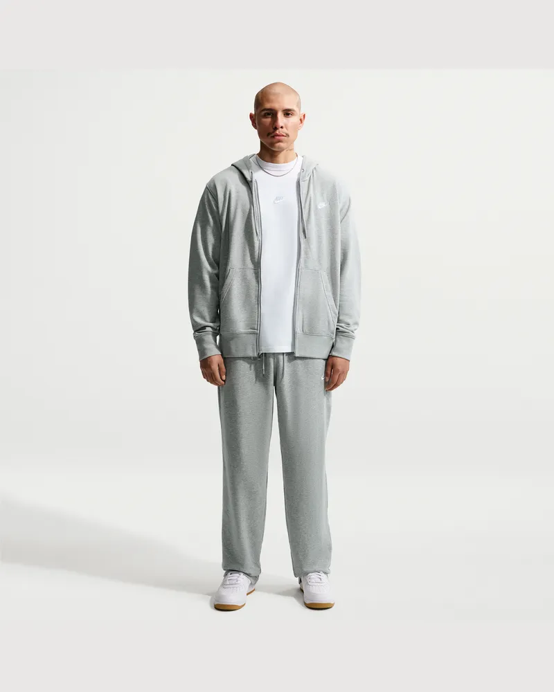 Nike Club French-Terry-Hose mit offenem Saum (Herren) - Grau Grau