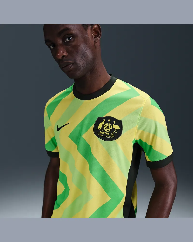 Nike Australien 2025/26 Stadium Home  Dri-FIT Replika-Fußballtrikot (Herren) - Gelb Gelb