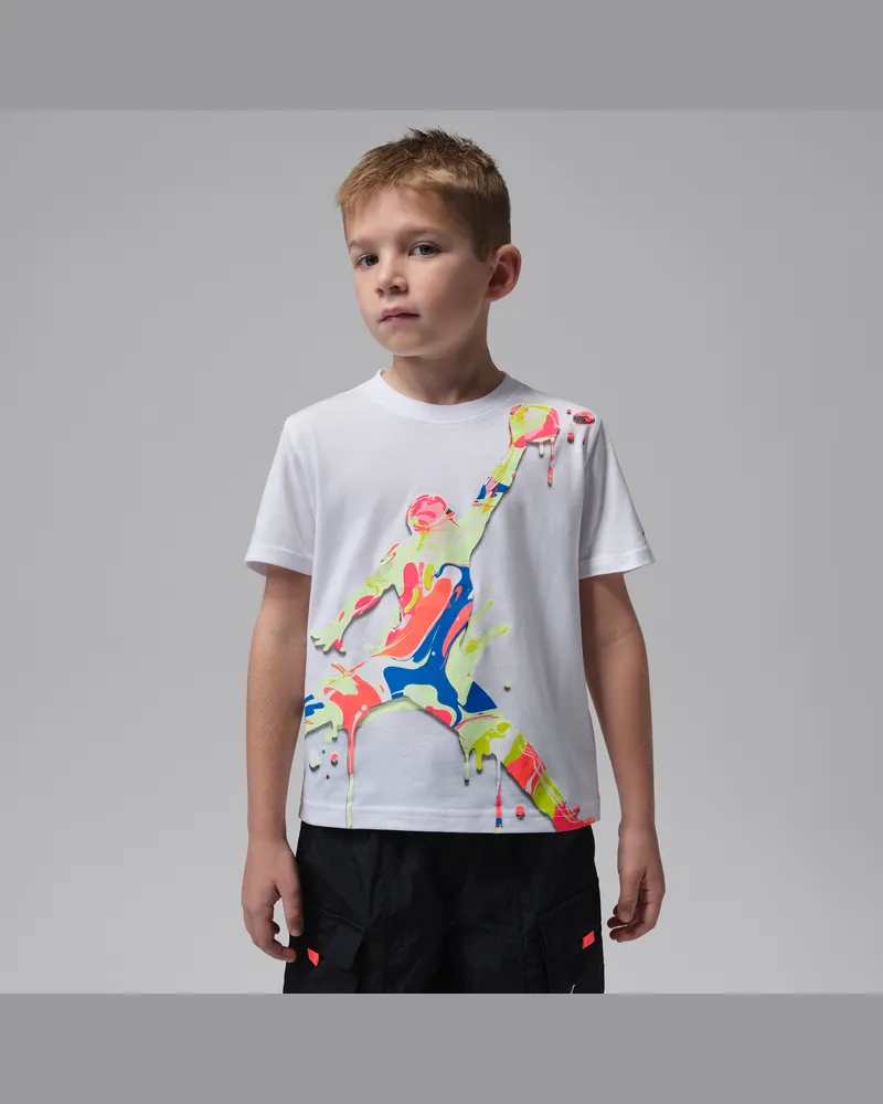 Jordan Super Splash Paint Spill Jumpman T-Shirt (jüngere Kinder) - Weiß Weiß