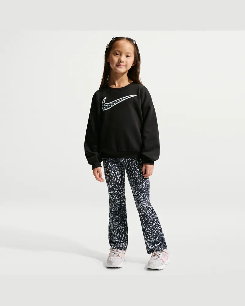 Nike Set aus Rundhalsshirt und bedruckten Leggings für jüngere Kinder - Schwarz Schwarz