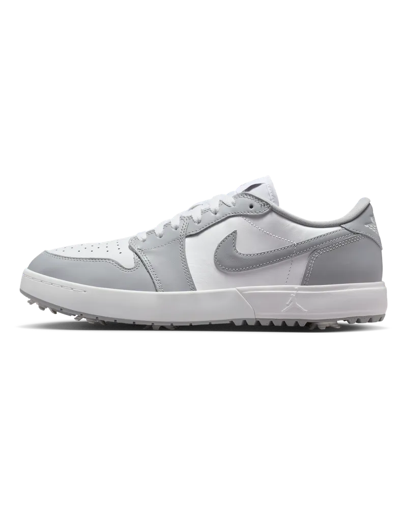 Jordan Air  1 Low G Golfschuh mit Spikes - Grau Grau