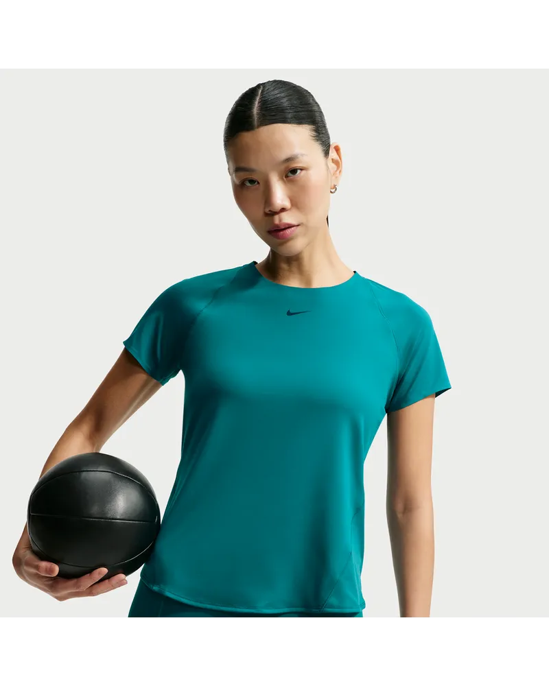 Nike Universa Dri-FIT Kurzarm-Oberteil (Damen) - Blau Blau